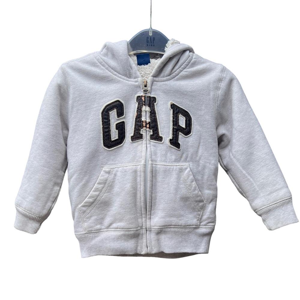 BABY GAP Cozy Gap Arch Hoodie Oat Heather Size 3yrs
